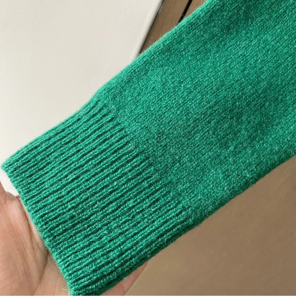 NEW Zara green cashmere wool blend sweater - Picture 3 of 9